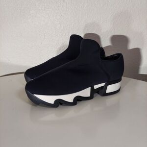 iRi Wes I  Black Neoprene Outline Slip On Vegan Low Top Sneaker Men's Size 43